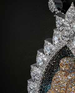 Collar con Colgante de Plata de Ley 925 Estilo Hiphop con Incrustaciones de Diamantes Moissanite VVS, Certificado GIA, Personalizable con Letra de Nombre - Product Image 4