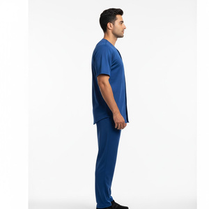 Ensembles d'uniformes de baseball pour hommes, vêtements de sport d'équipe personnalisés, usine OEM, conception personnalisée, devant respirant, 100% polyester, séchage rapide, col en V - Product Image 3