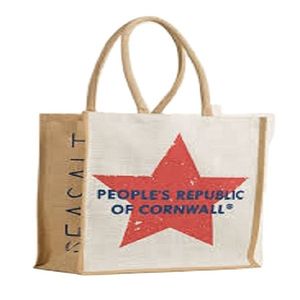 Sacs fourre-tout en jute réutilisables personnalisés à la mode Sac de jute naturel de poche écologique personnalisé pour des achats durables en vente - Product Image 3