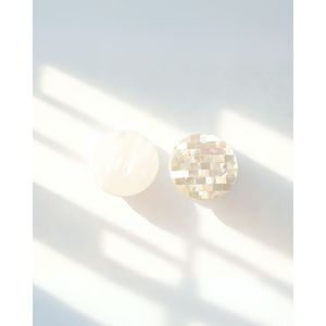 มุกเปลือกหอยมุกสีขาวทรงกลมแบบโมเสก - Product Image 1