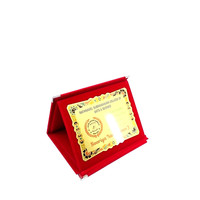 Plaque de récompense en métal gravée et polie, imprimée en feuille d'or de qualité supérieure, avec boîte cadeau en velours 8x10 pouces, pour entreprise ou anniversaire