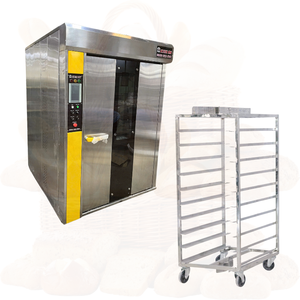 Top Sales Bakery Oven for Bread 32 Trays With Trolley 380V 220V Oem & Odm <b>Rotary</b> Oven Baking Oven Made in Vietnam Factory - Product Image 1