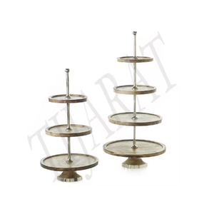 Soporte moderno de pastel de Metal de Color dorado para Eid Navidad Año Nuevo y decoraciones de Ramadán Accesorio de fiesta y boda de mesa - Product Image 5