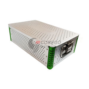 Surgical Grade Aluminum Tray for Autoclave Sterilization Perforated Pan Medical Instrument Organizer with Lid - Product Image 5