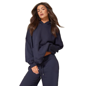 Sweats à capuche pour femmes coupe ample pull polaire surdimensionné sweat Style de rue coton chaud impression personnalisée sweats à capuche pour femmes - Product Image 6