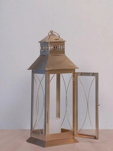 Lámpara de decoración de mesa de jardín para el hogar con FAROL DE Metal dorado de alta calidad con portavelas para Navidad Proveedor indio de gran valor - Product Image 4