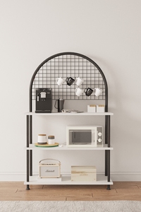 Estante de cocina, soporte para horno microondas, organizador de cocina, estación de café, estantería de cocina, estante de almacenamiento de 3 niveles - Product Image 3