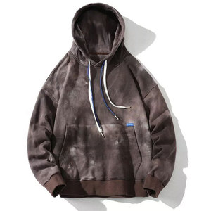 OEM Vente en gros Impression numérique personnalisée Hiver Acid Wash Sweat à capuche Coton/Polyester Pull polaire surdimensionné Sweatshirts à capuche pour hommes - Product Image 5