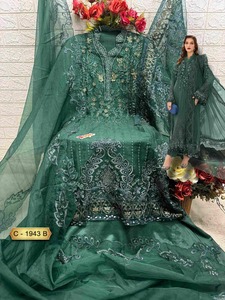 Exquisite Indian Shalwar Kameez Heavy Santoon with Hand Embroidered Organza Matching Dupatta <b>Women</b> Pakistani Ethnic Wear - Product Image 4