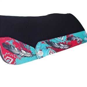 Hot Selling High Quality Red Wool <b>Felt</b> Western Horse Saddle <b>Pad</b> Smooth Leopard Design Cotton Polyester All-Purpose India - Product Image 2