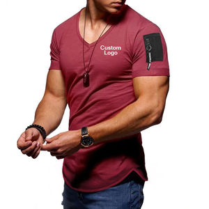 Camiseta de Hombre de Nuevo Estilo Más Vendida, Color Personalizado, Alta Calidad, 180g, Ecológica, de Poliéster/Algodón - Product Image 4