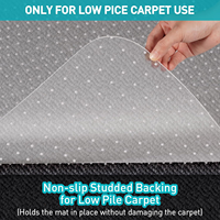 Tapis de chaise en PVC personnalisé pour bureau commercial, tapis de chaise de bureau pour sols moqués