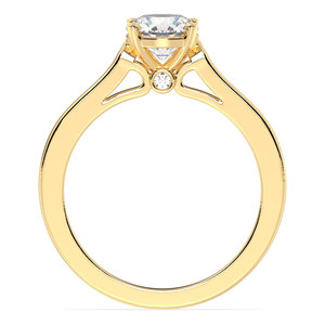 Anillo de Compromiso con Diamante Cultivado en Laboratorio de 1 Quilate, Corte Redondo, Diseño Original REYES, en Oro Sólido de 14K, Regalo de Boda, Joyería Fina para Mujer - Product Image 6