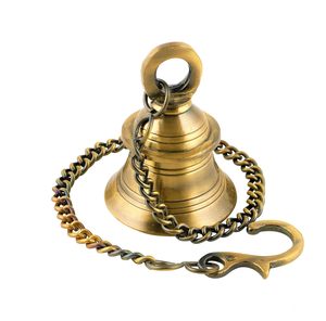 Antique Brass Bell <b>Vintage</b> Home Decor <b>Item</b> with Religious Style Solid Brass Material Deep Sound Digital Printing on Base Top - Product Image 6