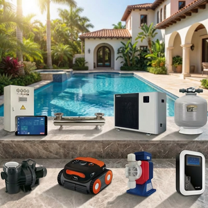 Sistema de Tratamiento de Agua <span class=keywords><strong>para</strong></span> <span class=keywords><strong>Piscinas</strong></span> DSL Villa, Incluye <span class=keywords><strong>Calentador</strong></span>, Filtro, Bomba y Robot Inteligente <span class=keywords><strong>para</strong></span> <span class=keywords><strong>Piscinas</strong></span> Enterradas - Product Image 1
