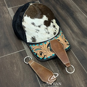 Clips para Sombreros de Cuero Vacuno Genuino de Primera Calidad al por Mayor para Bolsos de Viaje, Mochilas y Equipaje, Colgador Magnético para Sombreros para Exteriores - Product Image 1