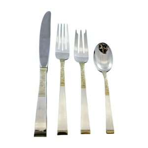 Artículos de cocina resistentes, cuchillo de Metal de latón, cuchara, juego de cubiertos, cubiertos decorativos hechos a mano chapados en oro con el mejor precio para hoteles - Product Image 2