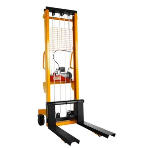 Hot Sale Mini Trolly Manual Hydraulic Stacker 500kg Light Hand Pallet Stacker for Handling Solid Yellow Forklift Manual CE GS