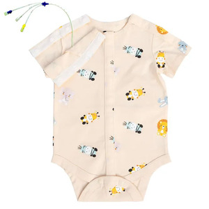 Vêtements adaptés Body tout accès imprimé Safari Body Preemie à 4T G-Tube Catheter NICU Body compatible avec les ports avec des besoins spéciaux - Product Image 2