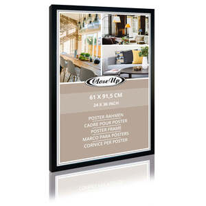 Set of 5 Black Wood Decor <b>Poster</b> Frames 61 X 91.5 cm Square Pine Photo Display for 12x16 24x36 Photos - Product Image 1