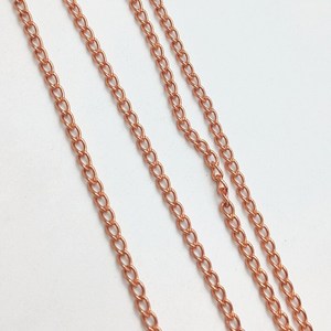 โซ่ต่อแบบแบนขนาด 2.53 มม. สำหรับทำเครื่องประดับ ทอง เงิน และทองชมพู ชุบทองแดง 1 เมตร - Product Image 4