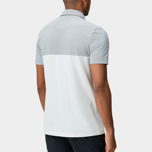 Polo de golf pour homme en polyester et élasthanne de qualité supérieure, respirant et absorbant l'humidité, sublimation bleu et blanc, vente en gros - Product Image 3
