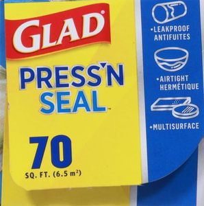 Film alimentaire plastique Glad Press'N Seal, rouleau de 70 pieds carrés, (lot de 12) - Product Image 1