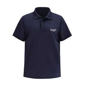 T-shirts polo en coton doux haute pureté personnalisés pour hommes anti-rides sur la taille des polos pour le personnel avec logo - Product Image 2