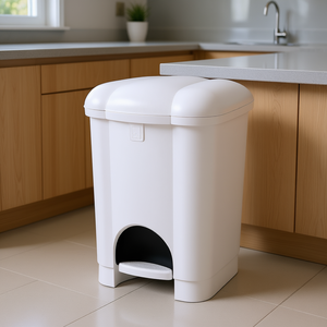 Carolina White 8101535112 Waste <b>Bin</b> with Pedal <b>Lid</b> 16Lt for Tontarelli - Product Image 3