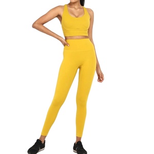 Ensemble de yoga Offre Spéciale pour femmes costumes de sport ensemble de yoga de grande taille ensemble de yoga 2 pièces à haute élasticité - Product Image 5