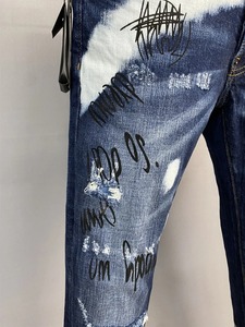 กางเกงยีนส์วินเทจของผู้ชายผ้ายืดเข้ารูปผ้ายืดกางเกงยีนส์ลำลองซักแล้วฤดูหนาว - Product Image 4