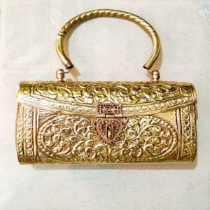 Bolsos de mano personalizables, duraderos, de lujo, de alta calidad, a la moda, casuales, suaves, para bodas, de metal de latón de lujo, para novias. - Product Image 2