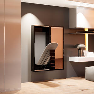 Folding Ironing Board <b>Wall</b> Mountable Folding Ironing Board with Mirror Space Saving Stylish and Functional - Product Image 2