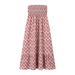 เซ็ตกระโปรงคล้องคอสำหรับฤดูร้อนชุดกันไฟฟ้าสถิตย์ทรงหลวมเอวธรรมชาติสไตล์หวานมีเชือกแขวนคอ - Product Image 4