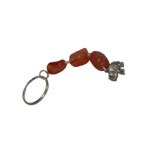 Porte-clés en cristal de haute qualité, cube d'éléphant en cornaline rouge, porte-clés en pierre naturelle, cadeaux pour femmes, vente en gros - Product Image 5
