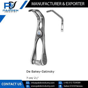 Pince DeBakey Satinsky en acier inoxydable réutilisable de qualité supérieure, instrument chirurgical manuel, certifié CE, garantie 1 an - Product Image 4