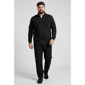 Ensemble de survêtement Tommylife pour homme grande taille à col montant et coupe classique - Gris chiné et noir, tenue de sport en gros pour les grandes tailles - Product Image 4