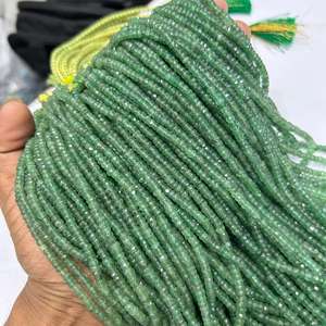 ลูกปัดพลอยควอตซ์สีเขียวสตรอเบอร์รี่ธรรมชาติขนาด16นิ้วสร้อยคอ7เส้นควอตซ์สตรอเบอร์รี่ - Product Image 2