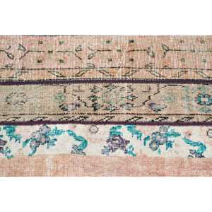 1.8x3.8 ft Rug, Turkish Rug, Vintage <b>Brown</b> <b>Wool</b> Animal Print Rug - Product Image 5