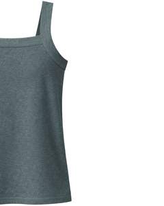 Camiseta sin Mangas Personalizada para Mujer, Color Gris Jaspeado, Cuello Cuadrado, Chaleco Informal de Verano, Tela Suave y Elástica, Fabricante Personalizado, Venta al por Mayor - Product Image 3