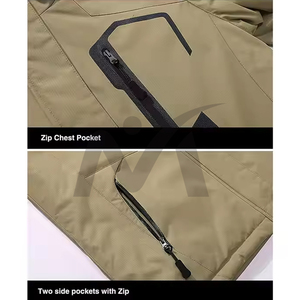 Nouvelle veste Softshell Design personnalisé vêtements de travail d'hiver pour hommes coupe-vent imperméable doublé polaire fermeture éclair veste Soft Shell - Product Image 4