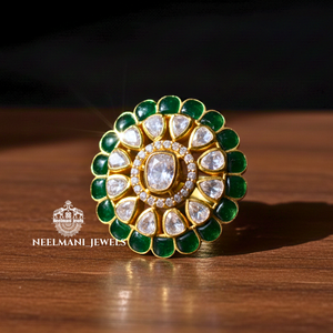 <b>Emerald</b> Moissanite <b>Ring</b> in Green Talp Product Category - Product Image 4