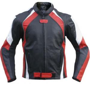 Chaqueta de Motociclista con Protección CE, Chaqueta de Cuero Genuino Personalizada 2025, Negra para Hombre, Impermeable de Alta Calidad para Todas las Estaciones - Product Image 5