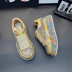 2024, zapatillas gruesas de alta calidad para mujer, moda informal, estilos para caminar, forro de cuero genuino, tela con cierre de cordones, parte superior - Product Image 4