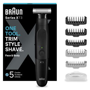 Rasoir électrique noir pour hommes, tondeuse à barbe et cheveux, rasoir corporel avec fonction FA - Product Image 3