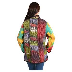 Handmade Boho Chic <b>Lightweight</b> Vintage Cotton Kantha Reversible <b>Jacket</b> <b>for</b> <b>Women</b> Sustainable Stylish <b>for</b> Autumn Winter Seasons - Product Image 6