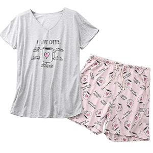 Fabricant de vêtements de détente deux-pièces personnalisés Ensemble de pyjama en coton pour femmes OEM Vêtements de nuit grande taille avec style de confort modal optimal - Product Image 1