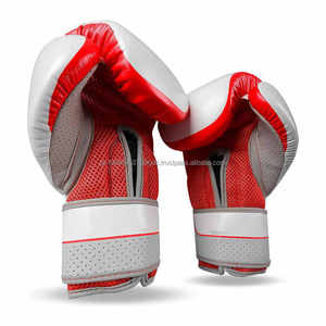 Guantes de boxeo profesionales personalizables Top-Quty PU cuero con cordones Kickboxing Muay Thai diseño de entrenamiento características de perforación - Product Image 2
