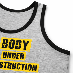 Débardeur de sport imprimé pour homme, sans manches, en mélange de coton, pour l'entraînement, vente en gros - Product Image 4