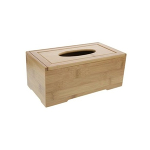 ROSHAN HANDICRAFTS - Dispensador de pañuelos de bambú rectangular moderno RH-M034, hecho a mano, ecológico, para el hogar, la oficina o la encimera. - Product Image 1